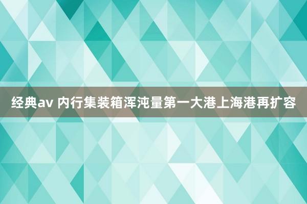 经典av 内行集装箱浑沌量第一大港上海港再扩容