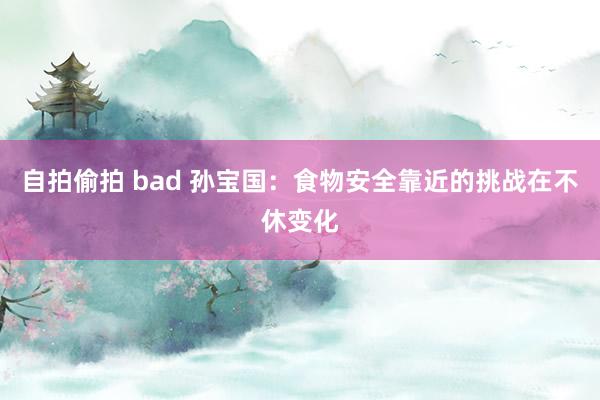 自拍偷拍 bad 孙宝国：食物安全靠近的挑战在不休变化