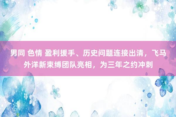 男同 色情 盈利援手、历史问题连接出清，飞马外洋新束缚团队亮相，为三年之约冲刺