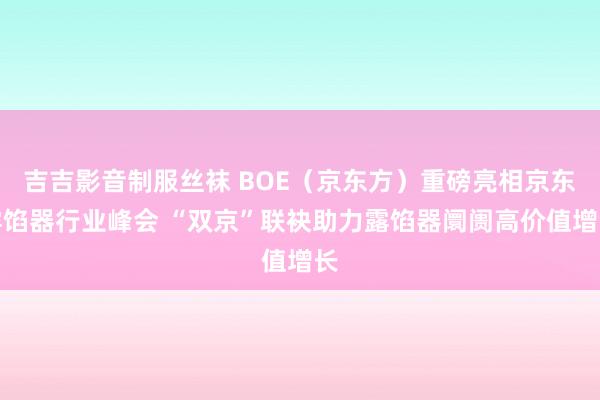 吉吉影音制服丝袜 BOE（京东方）重磅亮相京东露馅器行业峰会 “双京”联袂助力露馅器阛阓高价值增长