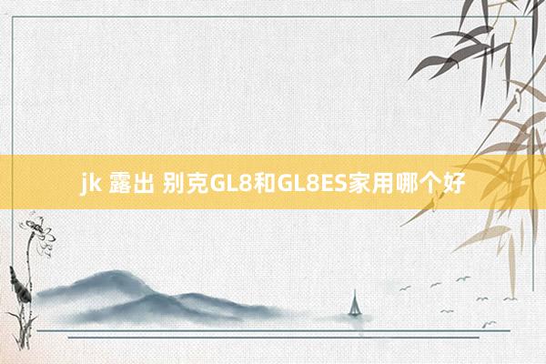 jk 露出 别克GL8和GL8ES家用哪个好