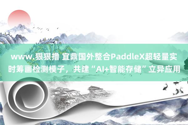 www.狠狠撸 宜鼎国外整合PaddleX超轻量实时筹画检测模子，共建“AI+智能存储”立异应用